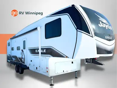 Jayco Eagle HT fifth wheel 29DDB highlights: Exterior Jayport Theater Seat Outside Kitchen Olympic Q...