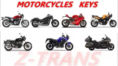 Motorcycle keys for sale we have for most models....key cutting is available.