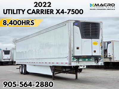 Welcome to Macro Truck Sales! 2022 Utility Carrier X4-7500 Reefer 8,400 Hours 53ft Tandem Trailer Sk...