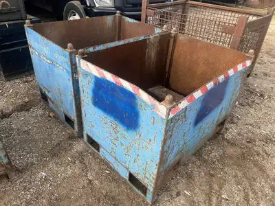 Pair of Industrial Large Stackable Bins, View more