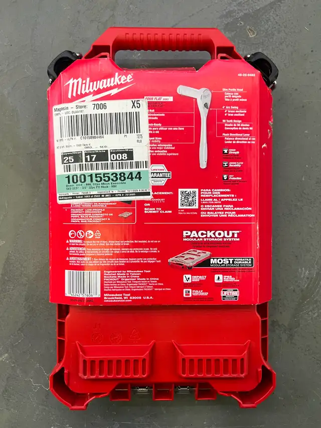 Milwaukee 32 pc 3/8" Metric Ratchet and Socket Set PACKOUT in Hand Tools in Mississauga / Peel Region - Image 3