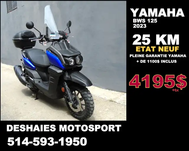 YAMAHA,BWS125,SCOOTER in Scooters & Pocket Bikes in City of Montréal - Image 2