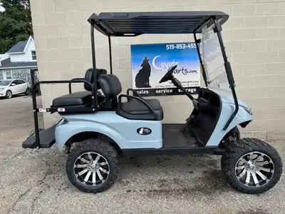 CHECK OUT THE CUSTOM BUILD!! 2021 EZGO STORM ✔NEW Rear Seat w/ Door ✔NEW LED Lights ✔NEW 6" Lift Kit...