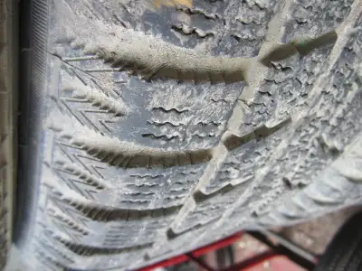 Nice set of winter tires on steel rims with decent treads. Bolt pattern is 5x120. Came off of Buick...