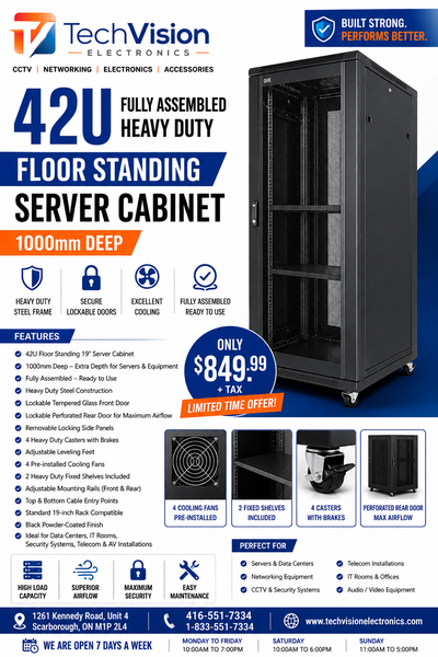 TechVision 42U Heavy Duty Floor Standing Server Cabinet, View more