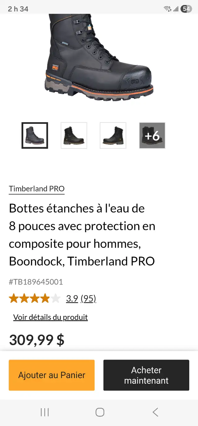 botte de travail timberland pro in Men's Shoes in Québec City - Image 6