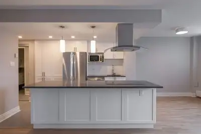 Akelius three bedroom apartment for rent. Located near Rosilyn in the Westmount neighborhood, Montre...