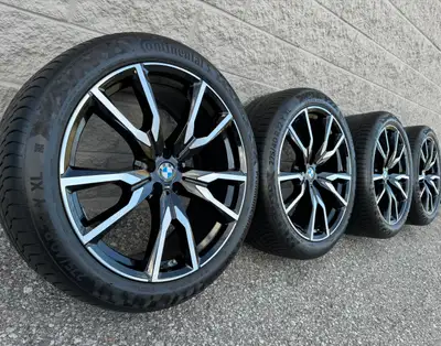 Continental Premium Contact 6 SSR Run Flat Summer Tires and original 22 inch BMW X7 "Style 755M" Sta...