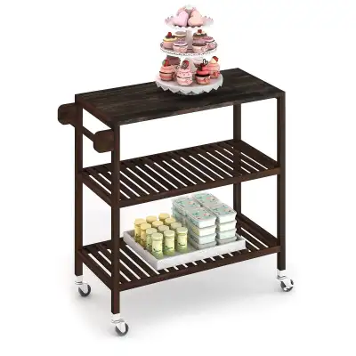 BRAND NEW - Interbuild 3 Tier Acacia Hardwood Kitchen Cart(Espre, View more