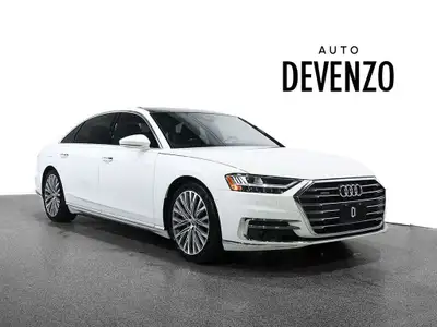Fully Loaded 2019 Audi A8 L 55 Quattro, Glacier White Metallic on S-Line Sard Brown Valcona Leather...