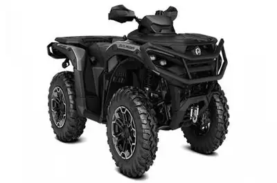 DEMO Can-Am Outlander 850 XT in platinum satin/black. This deluxe 2-up ATV features the 999cc Rotax...