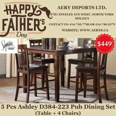 Father's day Special sale on Furniture!! Sale on Pub Dining sets
