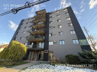 Welcome to 525 Wyandotte St W Unit 304, a freshly painted bright and spacious 1 -bedroom, 1-bathroom...