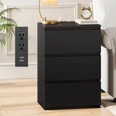 NEW 3 DRAWER CABINET BEDROOM DRESSER CHEST HDDC019, View more