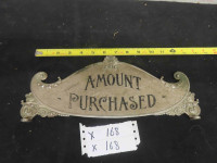 Vintage Cash Register Topper - Amount Purchased 6.5" x 14"
