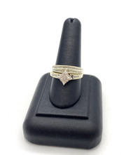 14K White Gold 6.40G 0.70ct. Diamond Engagement Ring w/ Band