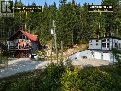 A rare offering on 4.3 private, park-like acres: a beautifully crafted timber-frame residence paired...