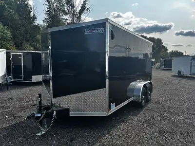 *** INCLUDES FREIGHT & PDI Just Add Taxes 7 X 14 V-Nose Enclosed Tandem Axle Cargo Trailer with Rear...