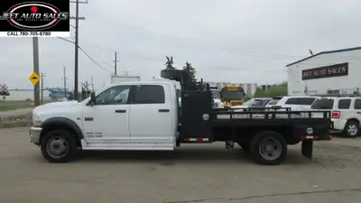 2012 Ram 5500 SLT 4x4 Crew Cab Flatbed Truck - 6 Cylinder 6.7 L Diesel Engine - Automatic Transmissi...