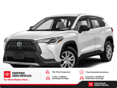 Vehicle DescriptionThis one-owner, Clean CARFAX Toyota Corolla Cross L is a Don Valley North Toyota...