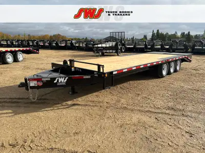 NEW 2026 SWS 26' Deck Over the Wheel Trailer Tri Axle 21' Deck Plus 5' Mega Ramps 3 x 7000 lb EZ Lub...