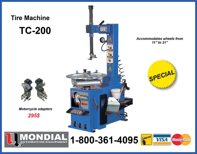 Tire Changer Balancer Tire Machine TC200 NEW & Warranty! in Heavy Equipment Parts & Accessories in Moncton - Image 2