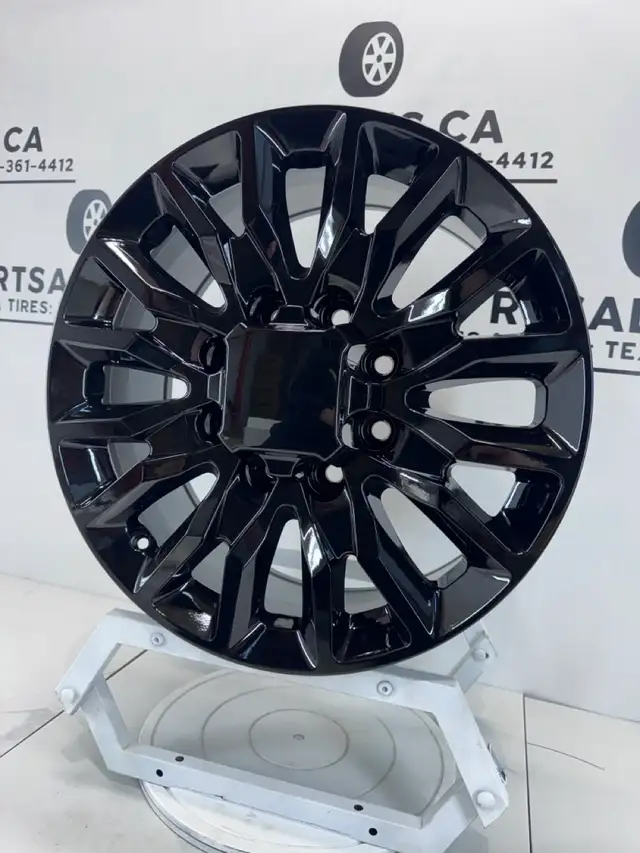 20x8.5 GMC CHEVY Replica Rims 8x180 2500 3500 Gloss Black in Tires & Rims in Edmonton - Image 4