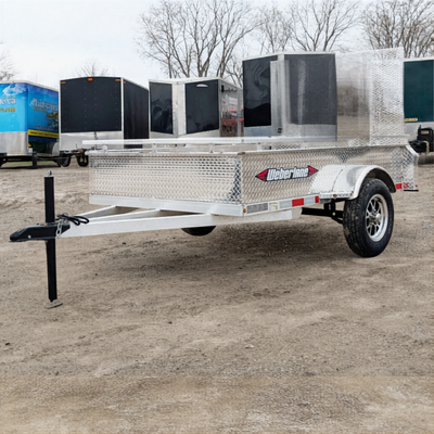 single axle ALUMINUM UTILITY TRAILER MODEL: AWL860 OVERALL LENGTH: 12' OVERALL WIDTH: 80" OVERALL HE...