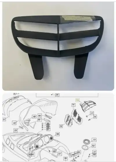 OEM NOS SKI-DOO 517302676 ZX F/C CHASSIS CENTER GRILL INSERT*********** Call /Text 780-542-1989 OR 7...