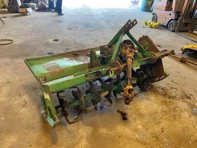 Welcome to Stoneage Equipment Selling this 5ft, Sovema tiller. 3 point hitch.