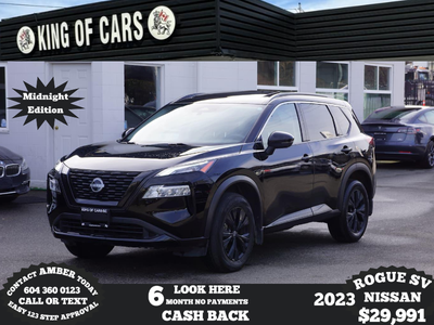 2023 Nissan Rogue SV Midnight Edition Stock Number: P215760 VEHICLE OPTIONS AWD, LED Headlights, Spo...