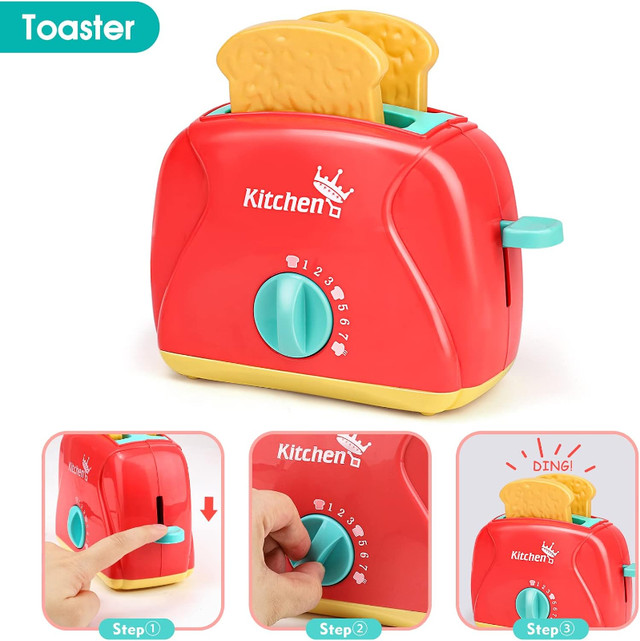 Kitchen Appliances Toy, Kids Pretend Kitchen Play Set with Mixer in Toys & Games in Mississauga / Peel Region - Image 4