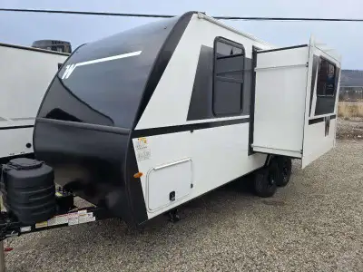 Winnebago Micro Minnie travel trailer 2108FBS highlights: Front RV Queen Bed Full Rear Bath Two Burn...