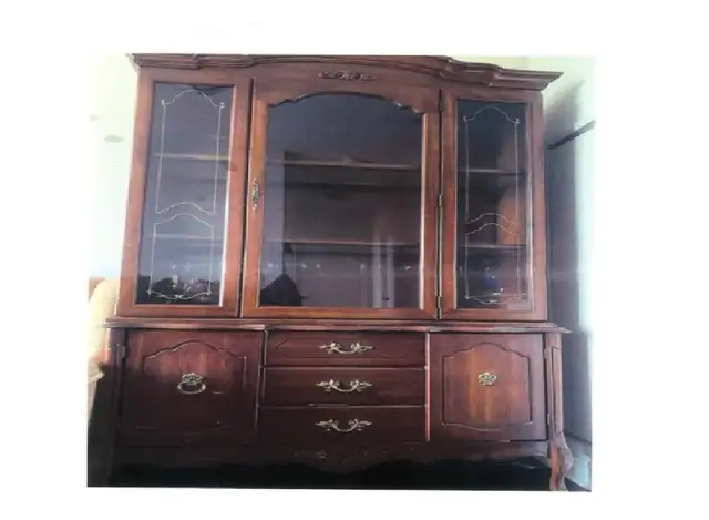 Solid Wood Armoire With Glass Cabinets63782627141505120