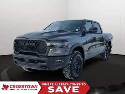 This 2026 RAM 1500 REBEL CREW CAB 4X4 has the following options Lux Leather Trimmed Bucket Seats, Re...