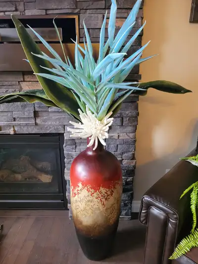 Large Faux Statement Plants – Modern Décor – Vase is 3 ft Tall, View more