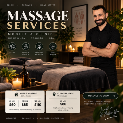 Mobile Massage Services – Mississauga, Toronto & GTA, View more