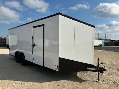 2026 Bravo Scout enclosed car hauler with 2x5200lb axles. Midnight package, Polycore exterior (high...