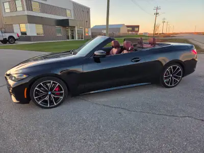 2021 BMW 430i Cabriolet Convertible 56700 KMS M-Sport Package Rear Wheel Drive Black with Red Interi...