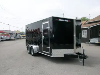 Remorque neuve 7' x 16' v-nose 2 essieux suspension glisiere 3500LB. FREIN ELECTRIQUE 7' de haut int...