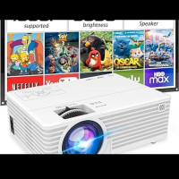 Mini Portable Projector with 7500 Brightness,1080P Supported Mov