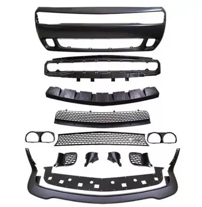 Upgrade your Dodge Challenger 2008-2014 to Hellcat Style Look Front Bumper Conversion Body KIT FITME...