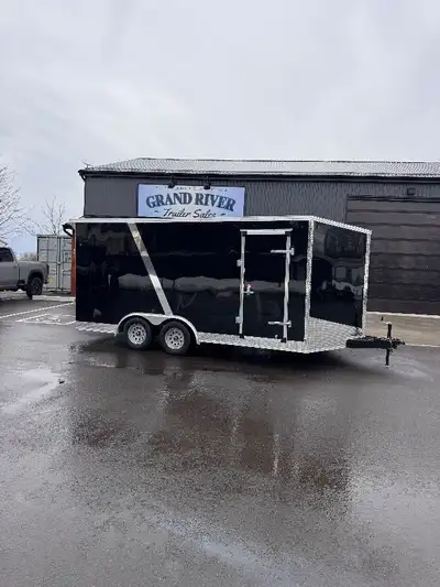 Grand River Trailer Sales Cargo trailer 8.5x16+Vee Contractor grade frame, 7FT interior height ramp...