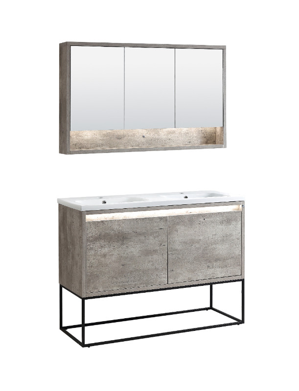 VANITY DOUBLE SINK 48" X 18" STONE WITH LED PROMO in Cabinets & Countertops in Cambridge