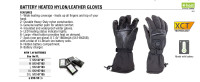 VENTURE BATTERY HEATED NYLON/LEATHER GLOVES  Small only SALE