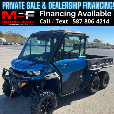 Welcome to Motorsports Financing - Kelowna! 2022 Can am Defender Engine: 850