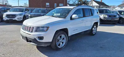2016 JEEP COMPASS HIGH ALTITUDE, 4WD, Automatic, white exterior, black leather interior, power windo...