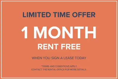 1 Month Free Rent No Last Month's Rent Deposit Visit our Website: https://www.capreit.ca/apartments-...