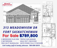 313 Meadowview Dr.  Fort Saskatchewan New Homes