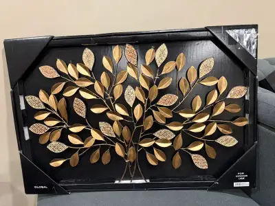 Gold Metal Tree Wall Art – New in Box, View more